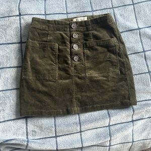 Small Green Corduroy Skirt
